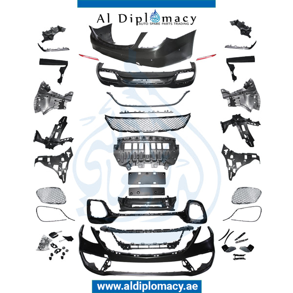 Front Rear W222 S65 Bodykit-2018 Complete. Bumper, Bumper, AND EXHAUST for Mercedes-Benz S Class W222 (2014-2020) models, Part Number T-222-S65 BODYKIT-2018-CO